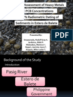 Qualitative Assessment of Heavy Metals and PCB Concentrations and PB Radiometric Dating of Sediments in Estero de Balete