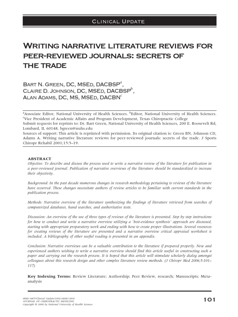 Writing Narrative Literature Reviews  PDF  Meta Analysis