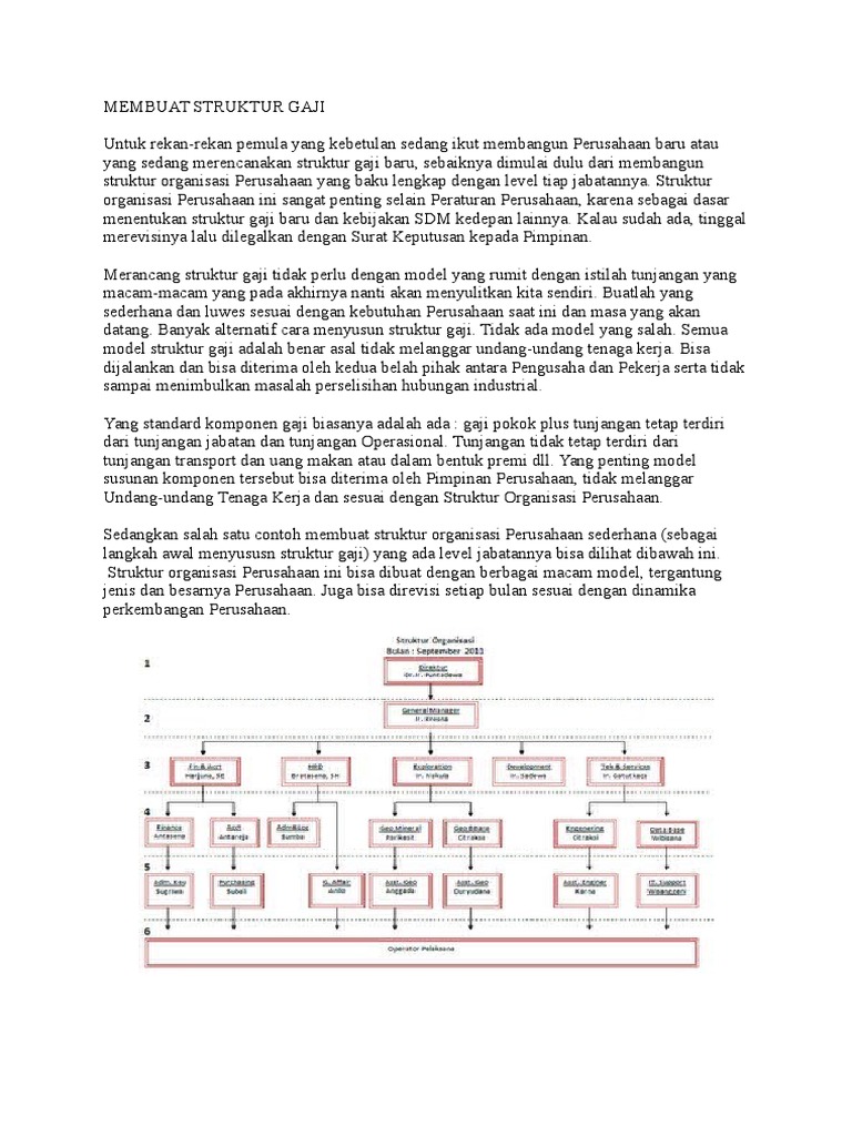 Membuat Struktur Gaji Di Indonesia Pdf