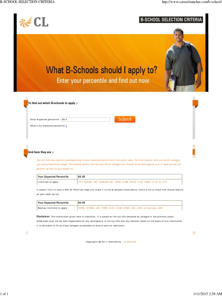 B-School Application Guide for 95.4 Percentile | PDF | Career & Growth ...