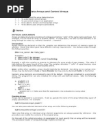 Lesson XVII:: Data Arrays and Control Arrays