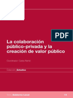 La Colaboración Público-Privada y La Creación de Valor Público