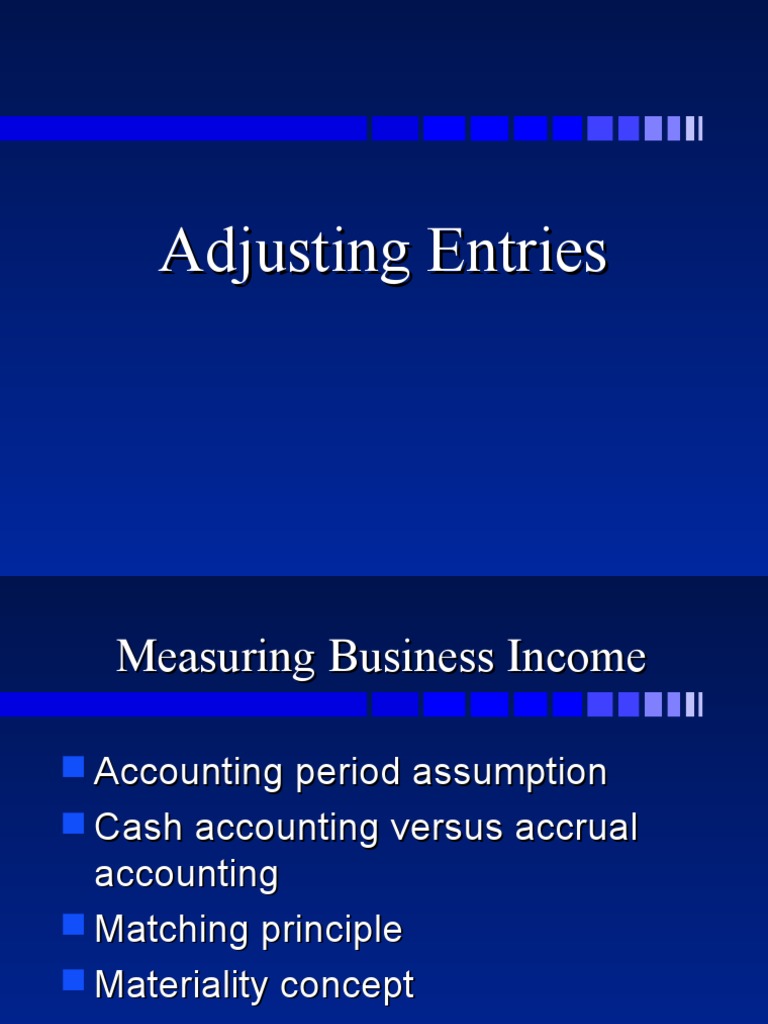 Adjusting Entries | PDF | Debits And Credits | Deferral