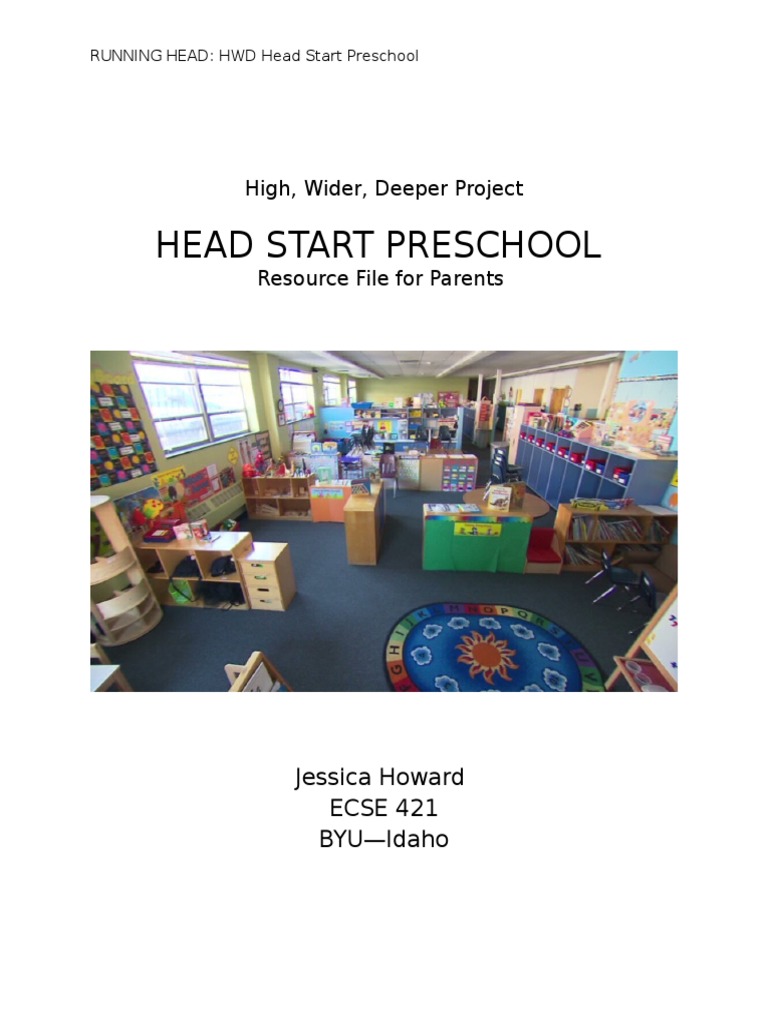 Howard HWD Head Start Project | PDF | Preschool | Early Childhood Education