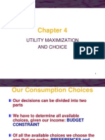 Utility Maximization and Choice