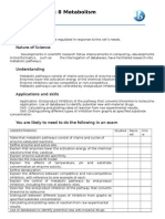 topic 8 1 metabolism cell respiration and photosynthesis- checklist