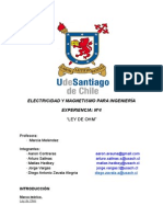 Experiencia N°4 - Ley de Ohm