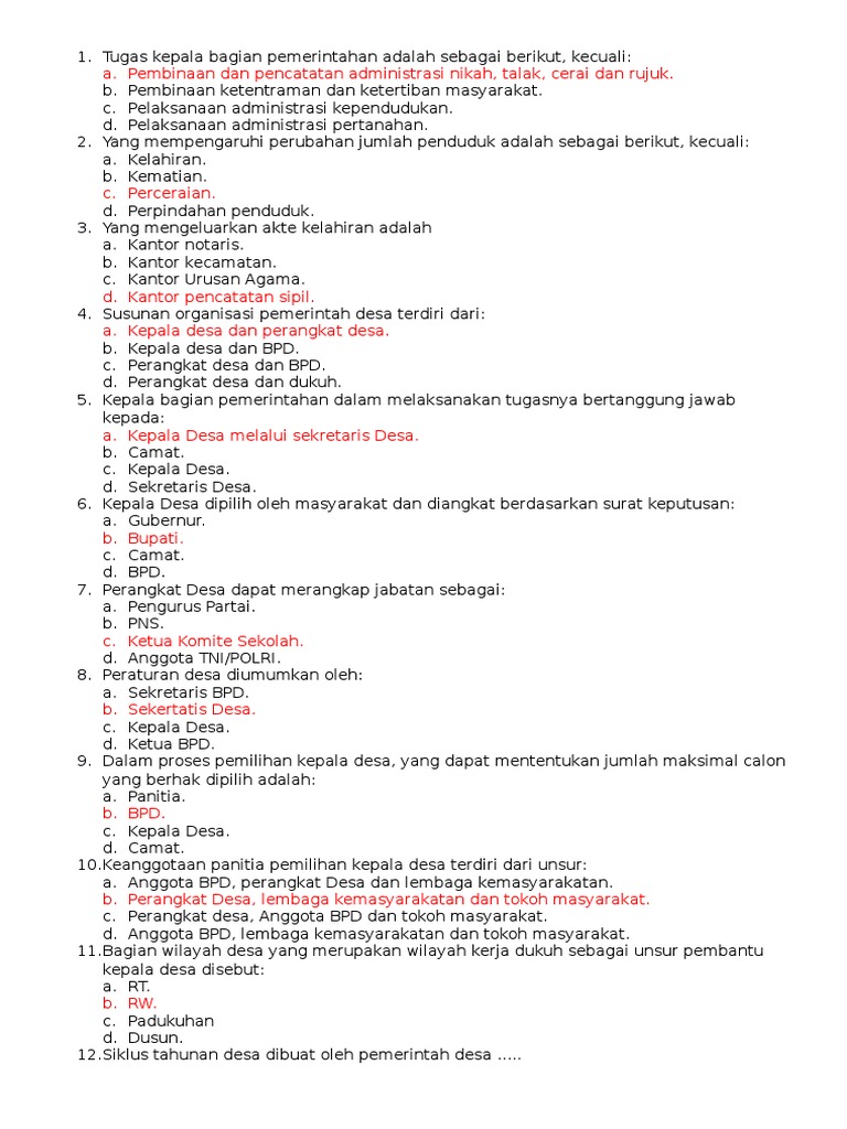 Soal Tes Kaur