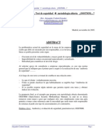 Auditoría, Evaluación, Test de Seguridad (Metodología OSSTMM) Versión