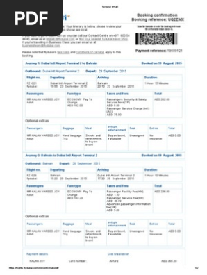 Confirmation _ Your Booking Confirmation and Reference - Flydubai