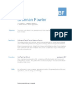 Brennan Fowler: Objective
