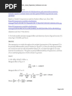 Elasticity and Marginal Effects - Linear - Regression - Continuous Vars