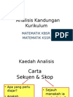 Analisis Kandungan Kurikulum