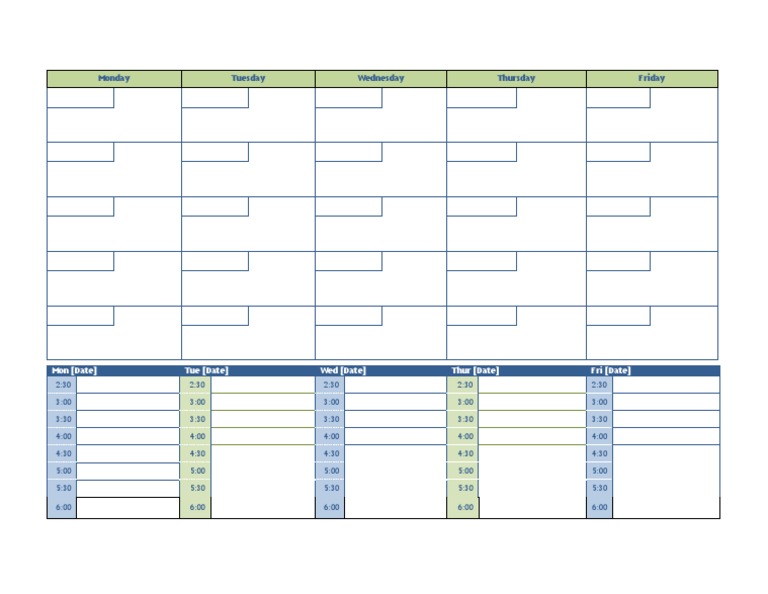 Monthly and Weekly Planning Calendar PDF