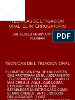 Tecnicas de Litigacion Oral - El Interrogatorio
