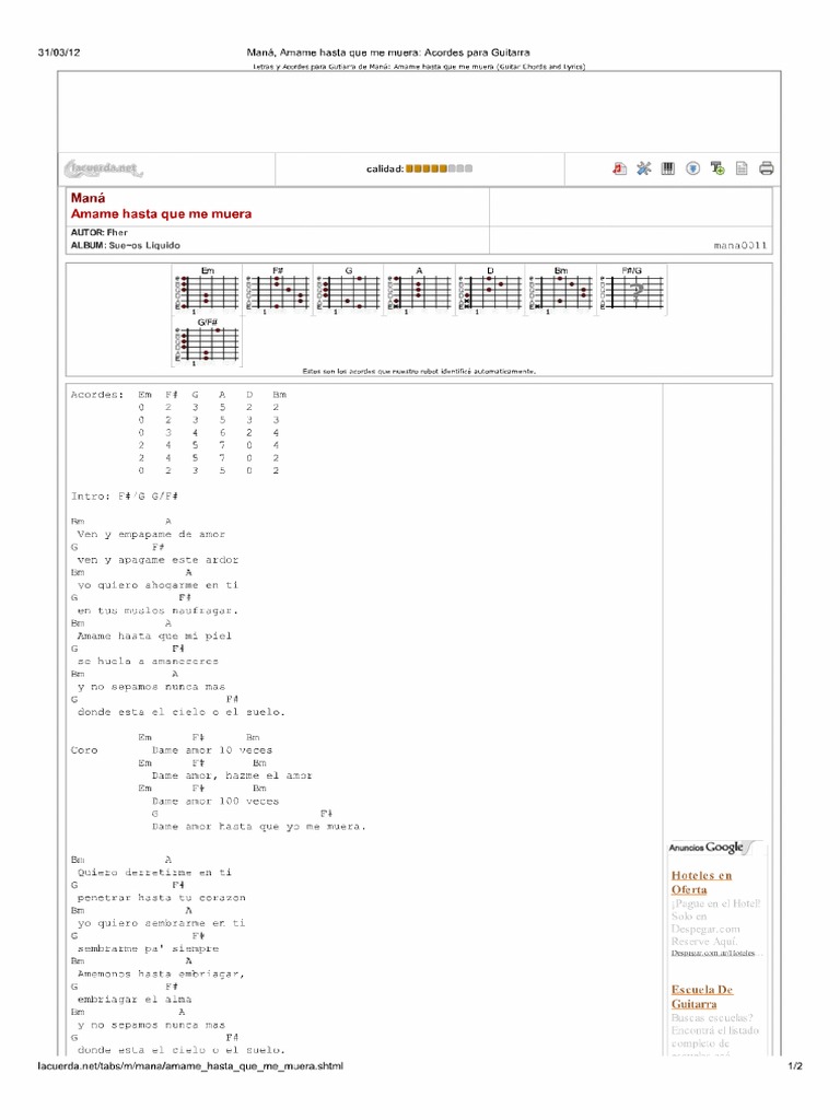 Mana 01 Acordes Para Guitarra Pdf