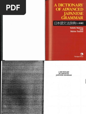A Dictionary Of Advanced Japanese Grammar Nakama Authors Verb Subject Grammar