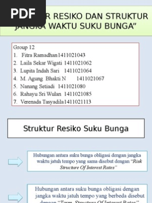 Ekonomi Moneter Struktur Resiko Dan Struktur Jangka Waktu Suku Bunga Pdf