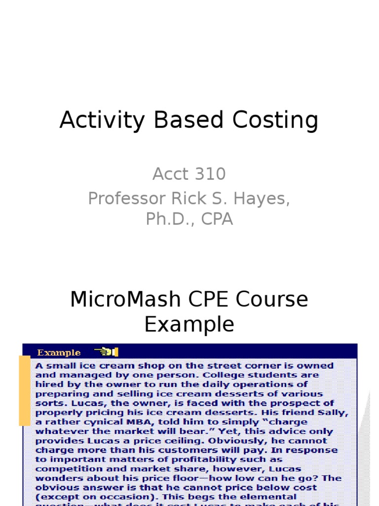 Activity Based Costing Overview | PDF | Management Accounting | Leadership