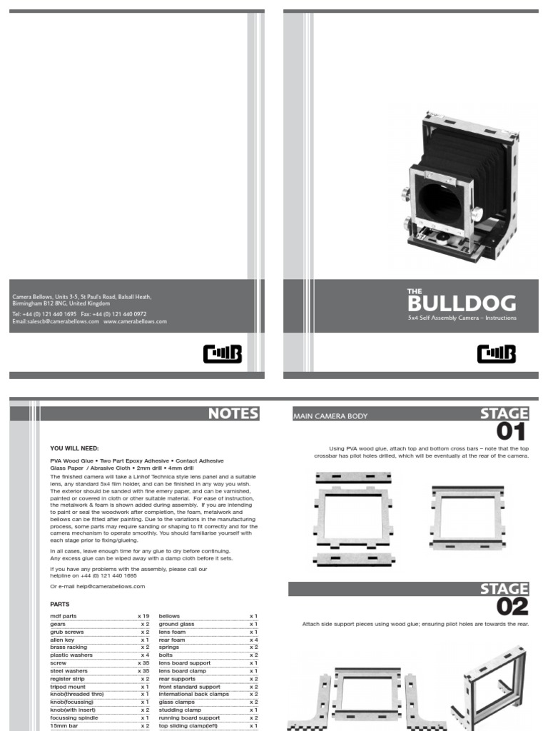 Bulldog Instructions | PDF | Camera | Screw