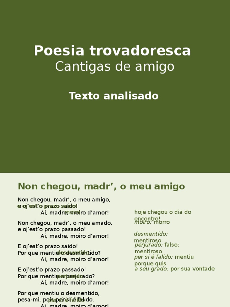 Análise Cantiga Amigo