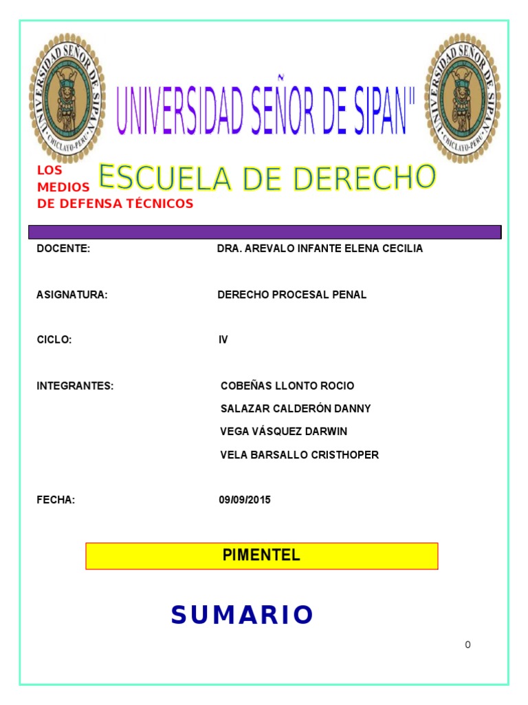 Medios de Defensa Técnicos.