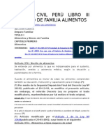 Código Civil Perú Libro III Derecho de Familia Alimentos