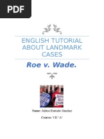 English Tutorial About Landmark Cases: Roe v. Wade