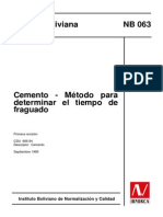 Norma Ibnorca - Metodo para determinar el tiempo de fraguado del cemento.pdf