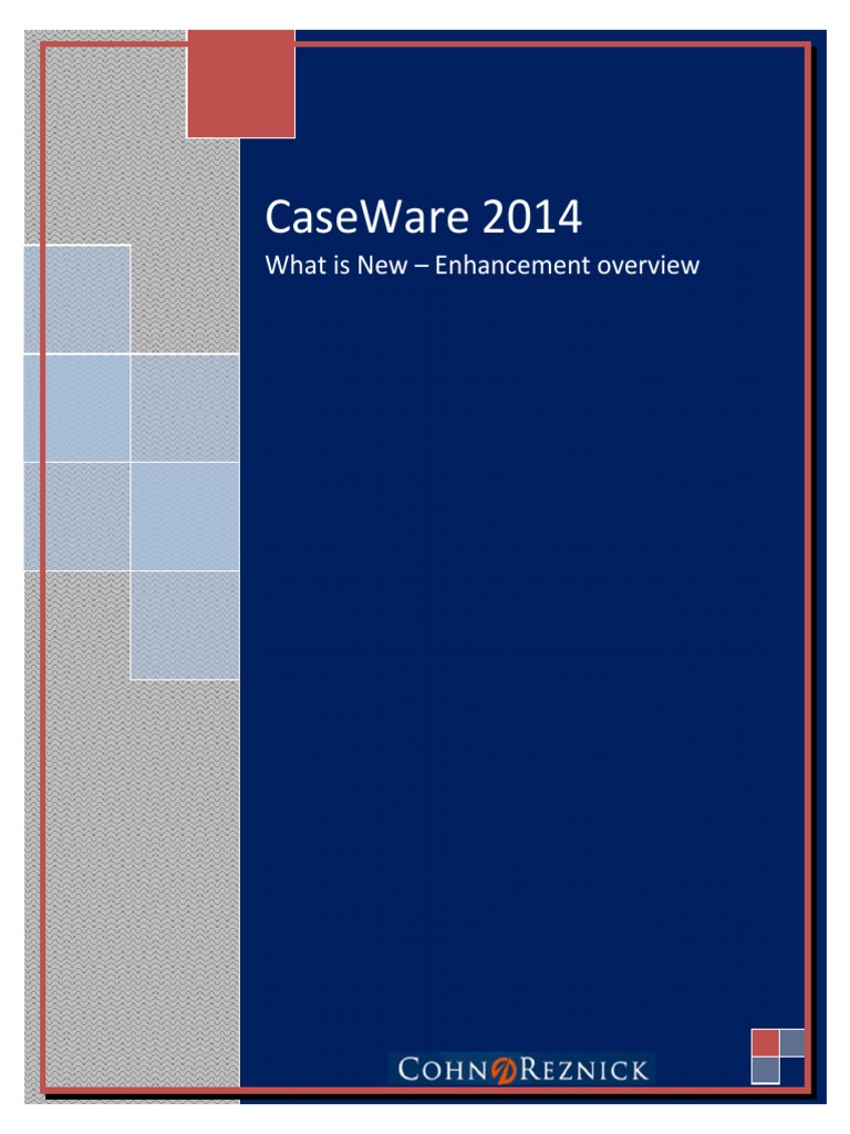 What is New With CaseWare 2014 | Tab (Gui) | Computer File