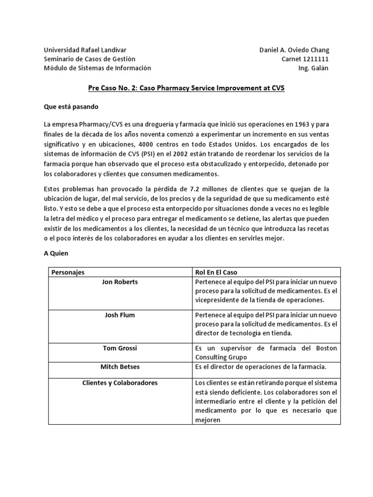 Caso CVS Pharmacy de Harvard | PDF | Medicamentos con receta | Farmacia