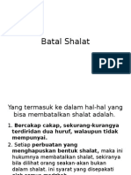 Batal Shalat