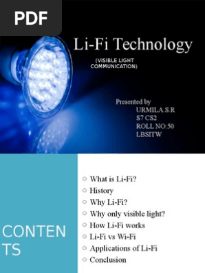 Li Fi Technology Seminar Wireless Networking Data Transmission