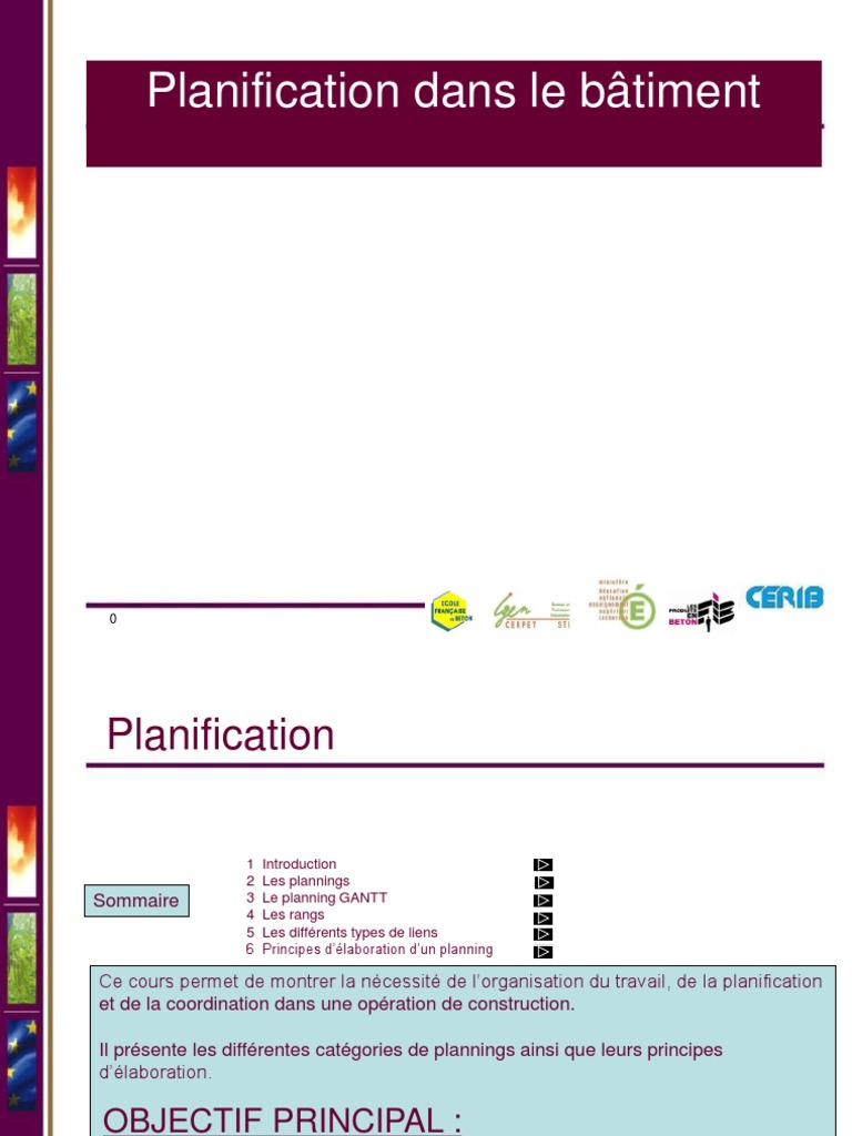 Planification des travaux de bâtiment | PDF | Planification | Génie du ...