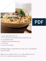 Beef Strogonnof With Pasta or Rice RP