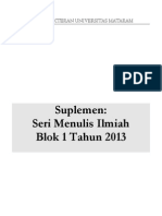 Suplemen Seri Menulis Ilmiah Blok 1 Tahun 2013 Tgl 14 09 2013