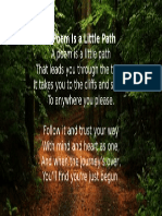 a poem is a little path slide