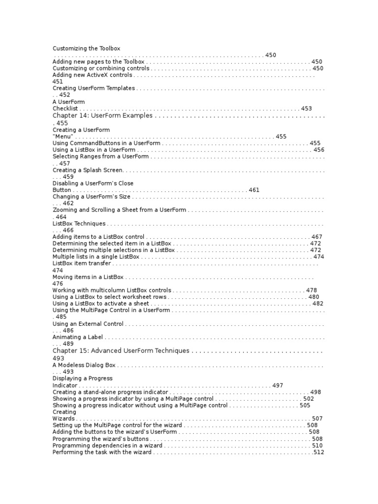UserForm Customization Guide | PDF | Software | Computing