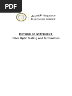 FO Cable Pulling Method Statement | PDF | Equipment | Manufactured Goods