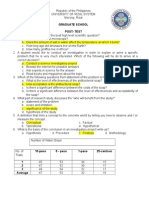 Actual Post Test Development, Validation and Acceptability of Guidebook in Writing Investigatory Projects