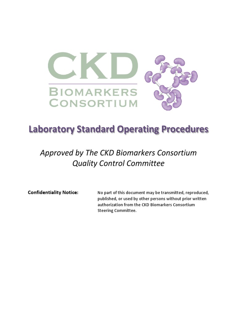 Laboratory SOPs PDF Elisa Detection Limit