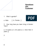 Customer Questionaire1