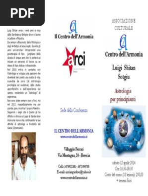 Brochure Corso Di Astrologia Per Principianti