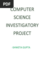 Download Computer Science Investigatory Project Class 1112 by Shweta SN288083775 doc pdf