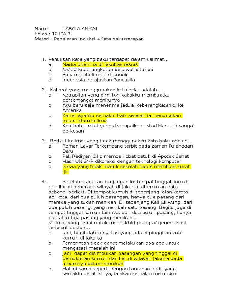 Remedial Bahasa Indonesia