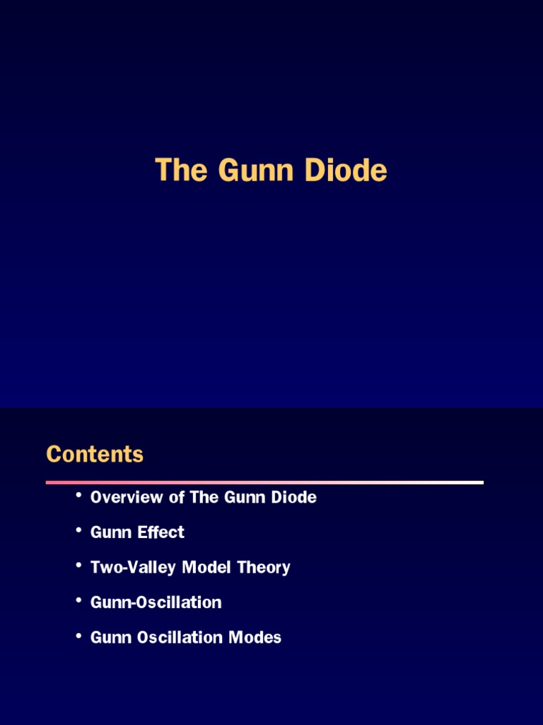 Gunn Diode PDF Transistor Diode