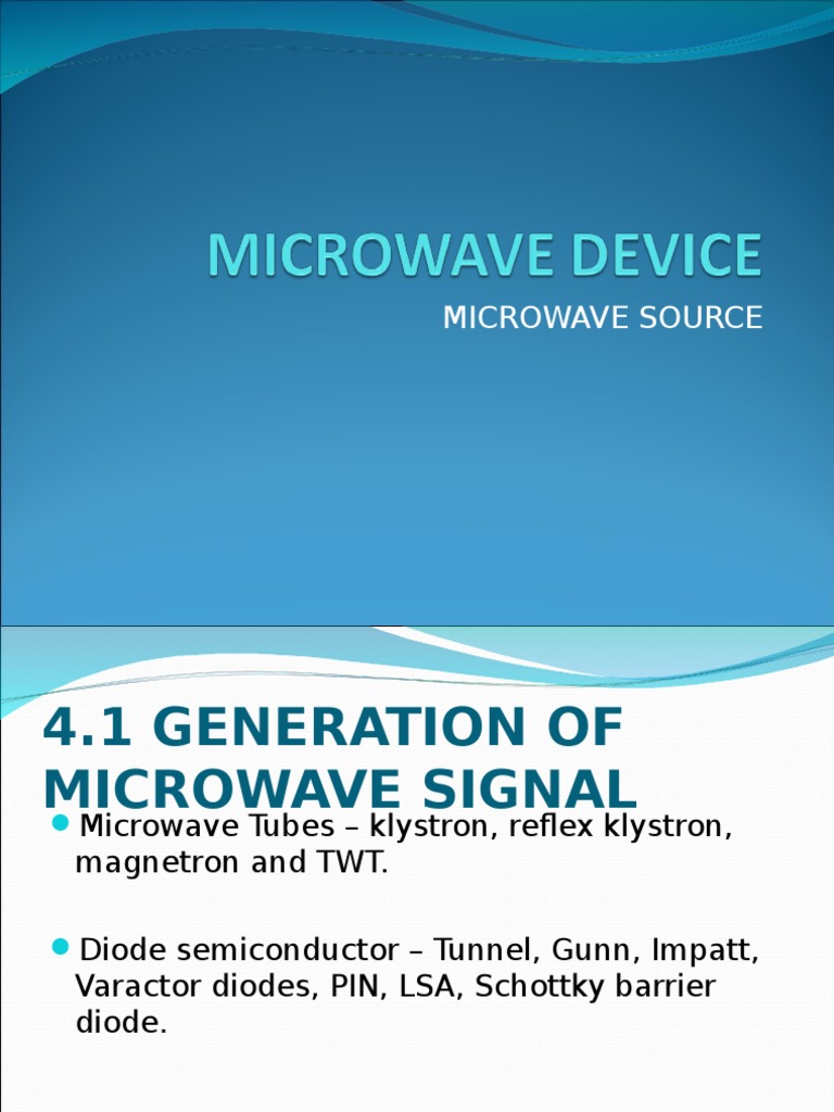 Microwave Devices | PDF | Science & Mathematics