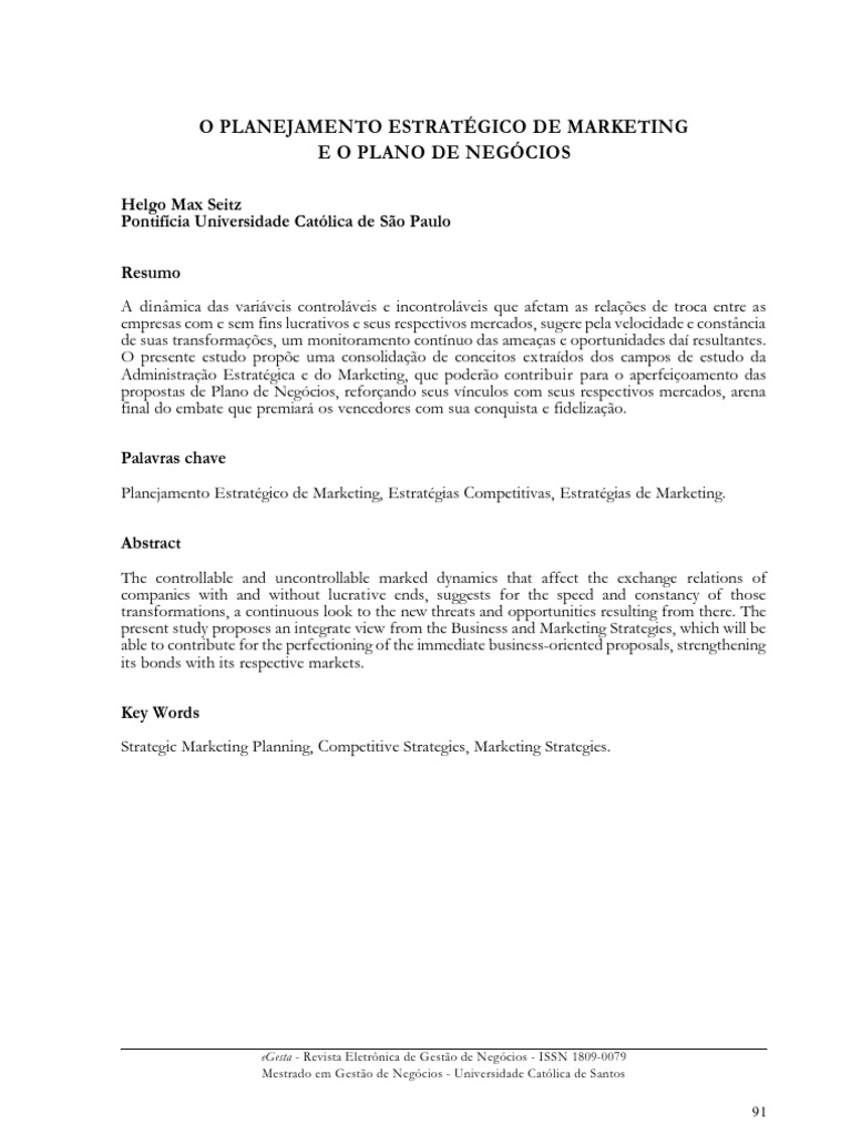 Planejamento Estratgico de Marketing | PDF