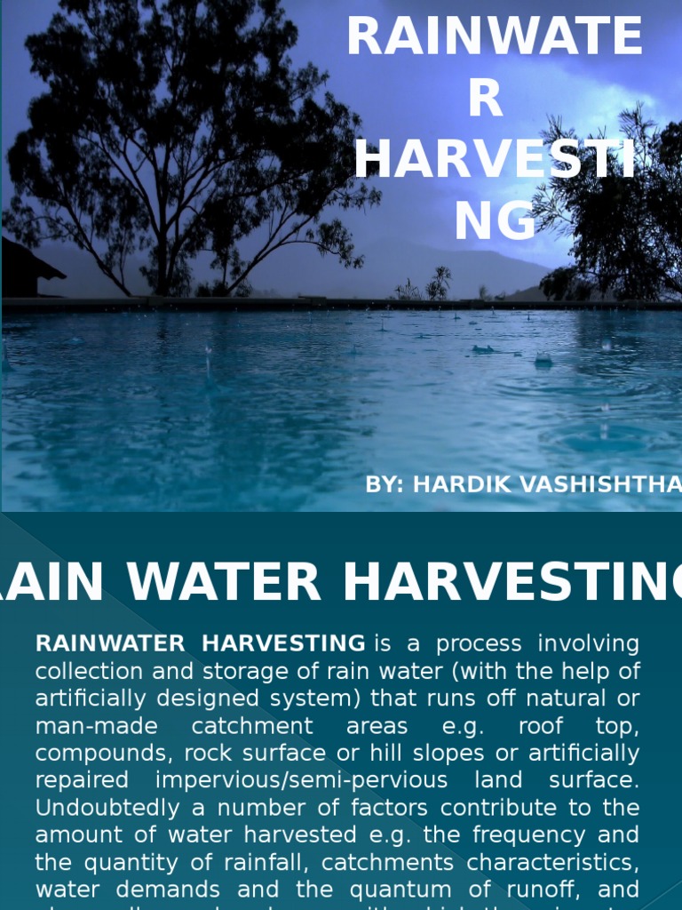 Rainwater Harvesting Techniques Guide | PDF | Surface Runoff | Groundwater