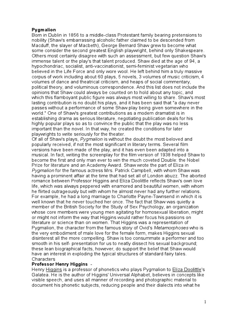 George Bernard Shaw Pygmalion Full Text Pdf – AGDOB